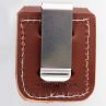 Чехол ZIPPO для зажигалки, кожа, с металлическим фиксатором на ремень, коричневый, ZIPPO, США_00781250010496054916.jpg