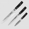Набор кухонных ножей поварская тройка, серия Zen, YAXELL, Япония