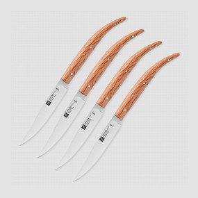 Набор из 4-х столовых ножей для стейка, рукоять дуб, ZWILLING J.A. HENCKELS, Германия, ZWILLING J.A. HENCKELS (ГЕРМАНИЯ)