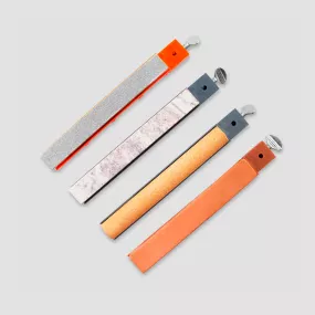 Набор камней для точильного набора Lansky, Leather Strop, Soft Arkansas, Medium Diamond, Medium Curved, LANSKY, США, Сменные бруски LANSKY