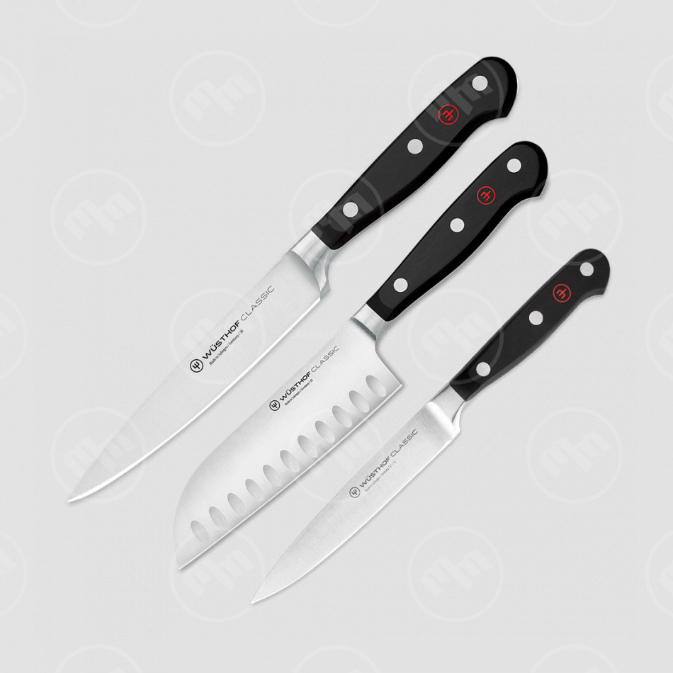 Набор из 3-х кухонных ножей поварская тройка, серия Classic, WUESTHOF, Золинген, Германия