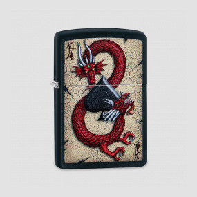 Зажигалка Dragon Ace Design Black Matte, ZIPPO, США, Зажигалки