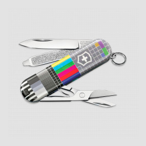 Нож швейцарский складной Classic Retro TV Limited Edition 2021, 7 функций, 4 см, VICTORINOX, Швейцария, VICTORINOX Swiss Army Keychain