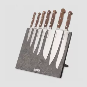 Набор кухонных ножей, 7 штук, на магнитной подставке ComposeEat, серия Classic Walnut, BERGER CUTLERY, Германия, Classic Walnut BERGER CUTLERY