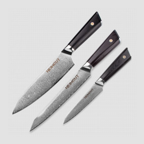 Набор кухонных ножей поварская тройка, серия Triangle Damascus, HEIMCUT, Россия, HEIMCUT (Россия)