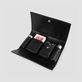 Станок бритвенный Т-образный в чехле из кожи, длина: 10,5 см, MERKUR, Германия, MERKUR (Германия)