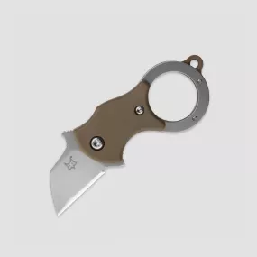 Нож складной - брелок Mini-Ta Coyote Brown, 2,5 см, FOX, Италия, 
