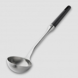 Половник из нержавейки, размер: 38 см, материал: нержавеющая сталь, пластик, серия TWIN Pure black, ZWILLING J.A. HENCKELS, Германия, Аксессуары кухонные ZWILLING