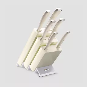 Набор кухонных ножей 6 предметов в подставке, серия Ikon Cream White, WUESTHOF, Золинген, Германия, Наборы кухонных ножей WUESTHOF