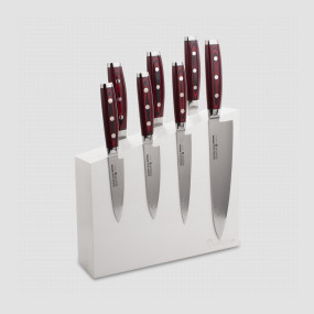 Набор из 7-и кухонных ножей на подставке из дуба, серия GOU 161, YAXELL, Япония, YAXELL (Япония)