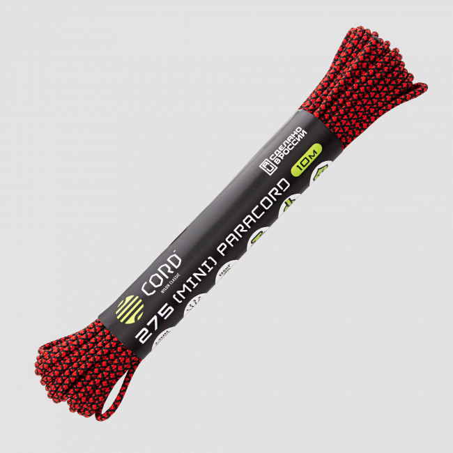 Паракорд 275 red snake, 10 м, серия Cord 275, CORD, Россия