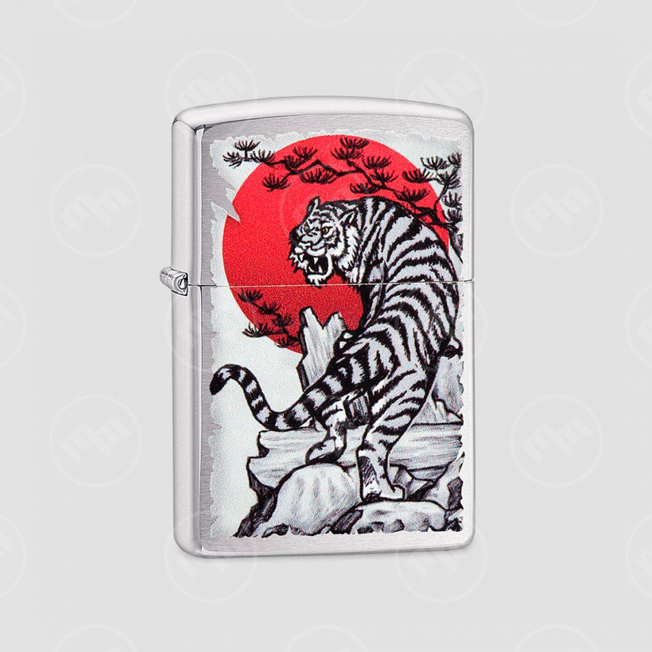 Зажигалка Asian Tiger Design Brushed Chrome, ZIPPO, США