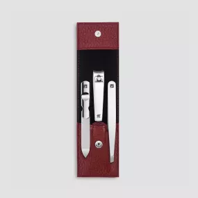 Набор маникюрный в кожаном футляре, цвет красный, 3 предмета, Classic Inox, ZWILLING J.A. HENCKELS, Германия, Лучшие маникюрные наборы