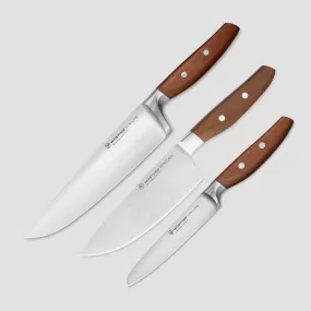 Набор из 3-х кухонных ножей поварская тройка, серия Epicure, WUESTHOF, Золинген, Германия, WUESTHOF Epicure