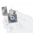 Зажигалка бензиновая Gleaming Spade Design Diagonal Weave, ZIPPO, США_00824780038252656985.jpg