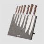 Набор кухонных ножей, 7 штук, на магнитной подставке ComposeEat, серия Classic Walnut, BERGER CUTLERY, Германия