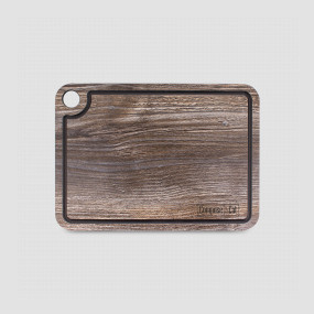 Доска разделочная с желобом, композитный материал, 24x18 см, дуб прованс, серия Elegance, ComposeEat, Россия, COMPOSE EAT (Россия)