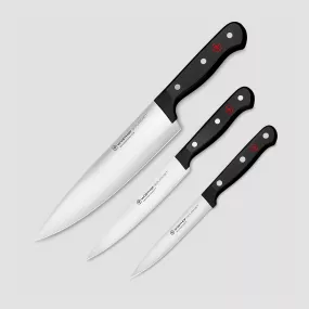 Набор из 3-х кухонных ножей поварская тройка, серия Gourmet, WUESTHOF, Золинген, Германия, Наборы кухонных ножей WUESTHOF
