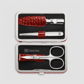 Набор маникюрный в кожаном футляре, цвет красный, 3 предмета, Classic Inox, ZWILLING J.A. HENCKELS, Германия, Маникюрные наборы ZWILLING