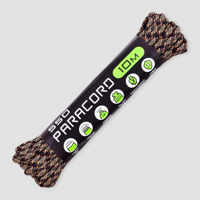 Паракорд 550 forest camo 2.0, 10 м, серия Cord 550, CORD, Россия