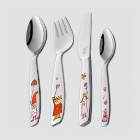 Набор из 4-х детских столовых приборов Эмили, 21,5 х 15 х 2,5 см, нержавеющая сталь, ZWILLING J.A. HENCKELS, Германия, Столовые приборы ZWILLING