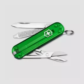 Нож швейцарский складной Classic SD Transparent Green Tea, 7 функций, 4 см, VICTORINOX, Швейцария, Швейцарский нож