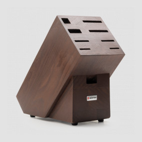 Подставка для 6 ножей, ножниц и мусата, коричневое дерево, серия Knife blocks, WUESTHOF, Золинген, Германия, Подставки для ножей WUESTHOF