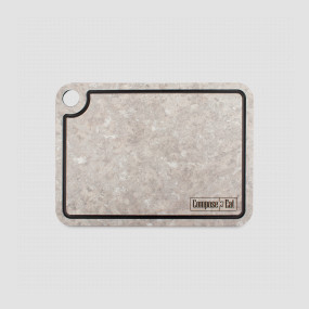 Доска композитная разделочная с желобом, 24x18 см, серый мрамор, серия Elegance, ComposeEat, Россия, COMPOSE EAT (Россия)