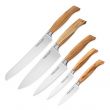 Набор кухонных ножей, 7 штук, на магнитной подставке ComposeEat, серия Ergo Line Olive, BERGER CUTLERY, Германия_00816100036811023642.jpg