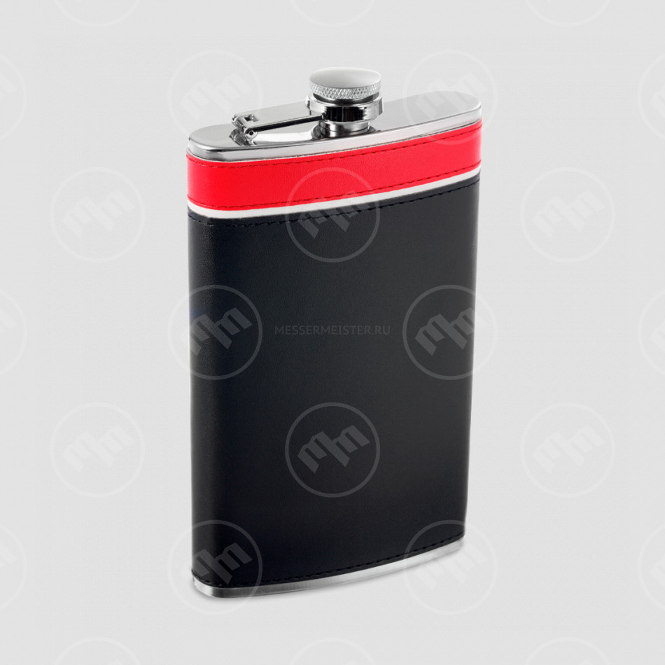 Фляга, 270 мл, сталь, черно-красный, S. QUIRE, Италия