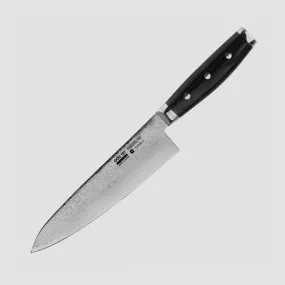 Профессиональный поварской кухонный нож 20 см, Gyuto, дамасская сталь, серия Gou, YAXELL, Япония, Дамасский кухонный нож