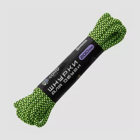 Шнурки из паракорда, 200 см, черно-зеленый, CORD, Россия, Шнурки CORD