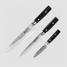 Набор кухонных ножей поварская тройка, серия Zen, YAXELL, Япония, Подарочный набор кухонных ножей