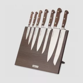 Набор кухонных ножей, 7 штук, на магнитной подставке ComposeEat, серия Classic Walnut, BERGER CUTLERY, Германия, Classic Walnut BERGER CUTLERY