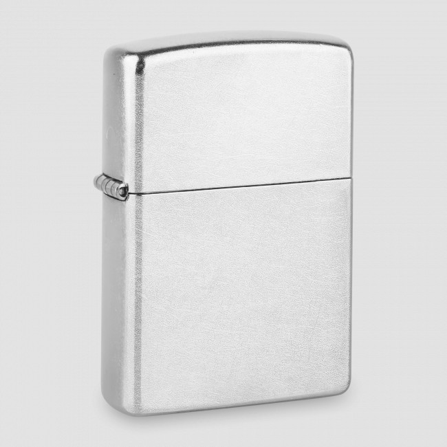 Зажигалка ZIPPO Classic с покрытием Street Chrome, латунь/сталь, серебристая, матовая, ZIPPO, США