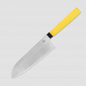 Нож поварской кухонный сантоку SA160, 16 см, сталь N690, Yellow, OWL KNIFE, Россия, OWL KNIFE (Россия)