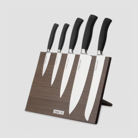 Набор кухонных ножей, 5 штук, на магнитной подставке ComposeEat, серия Ergo Line Pro, BERGER CUTLERY, Германия, Набор ножей 5 предметов