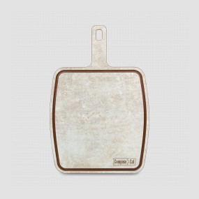 Доска сервировочная с ручкой, с желобом, 36х25 см, шунгит белый, серия Fashion, ComposeEat, Россия, Сервировочные доски COMPOSE EAT