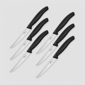 Набор из 6 кухонных ножей для стейка Swiss Classic 11 см, VICTORINOX, Швейцария, Набор ножей 5 предметов