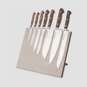 Набор кухонных ножей, 7 штук, на магнитной подставке ComposeEat, серия Classic Walnut, BERGER CUTLERY, Германия, Classic Walnut BERGER CUTLERY