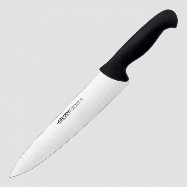 Нож кухонный поварской 25 см, рукоять черная, серия 2900, ARCOS, Испания