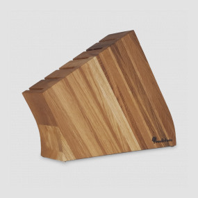 Подставка для 6-ти ножей KS023UON, 30 х 8 х 23 см, дерево дуб, WOODINHOME, Россия, Подставки для ножей