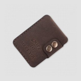 Кошелек с отделениями, размер 7,5х10,5 см, цвет коричневый, KNIFE TO MEET YOU, Россия, KNIFE TO MEET YOU (Россия)