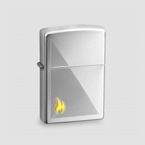 Зажигалка 205 Zippo Flame Satin Chrome, ZIPPO, США, Зажигалки