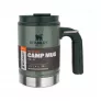 Термокружка походная Classic, объем: 470 мл, цвет: темно-зеленый, STANLEY, США видео продукта