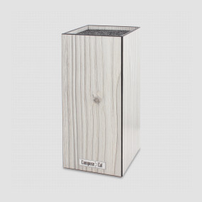 Подставка для кухонных ножей, универсальная, 10х10х23см, белое дерево, композитный материал, серия Elegance, ComposeEat, Россия, Подставки для ножей