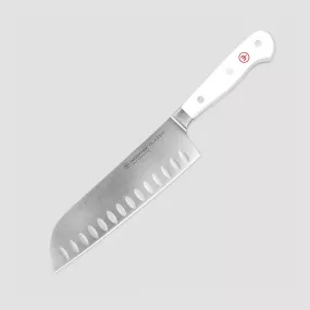 Нож кухонный Сантоку 17 см, с углублениями на кромке, серия White Classic, WUESTHOF, Золинген, Германия, Кухонные ножи и принадлежности