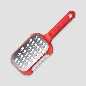 Терка крупная и овощечистка 2-в-1, с ручкой, 32 см, красная, серия Kitchen Tools, TREBONN, Италия, Аксессуары кухонные