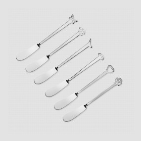 Набор ножей для масла, 6 штук, серия Evento, THE LUXURY ART MEPRA, Италия, THE LUXURY ART MEPRA (Италия)