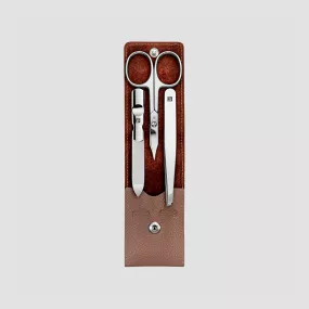 Набор маникюрный в кожаном футляре, цвет cеро-бежевый, 3 предмета, Classic Inox, ZWILLING J.A. HENCKELS, Германия, Лучшие маникюрные наборы